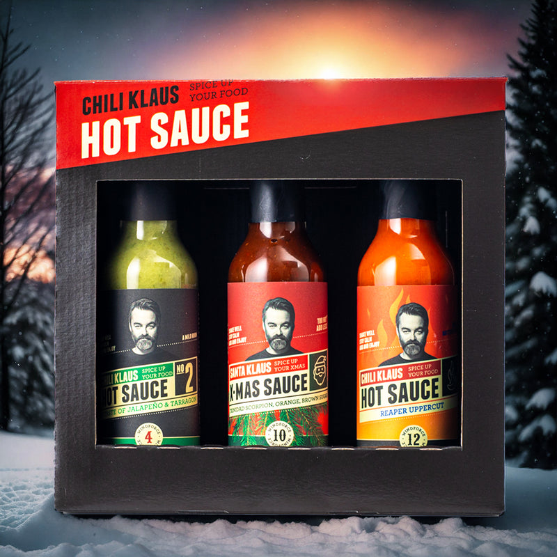 Chili Klaus - Gaveæske m. Hot Sauce Christmas Edition